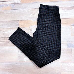 MAX STUDIO Grey plaid skinny pants | Elastic waist *